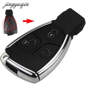Jingyuqin Gemodificeerde 3 Knoppen Afstandsbediening Sleutelhanger Case Cover Voor Mercedes Benz B C E ML CLK CL Chrome stijl