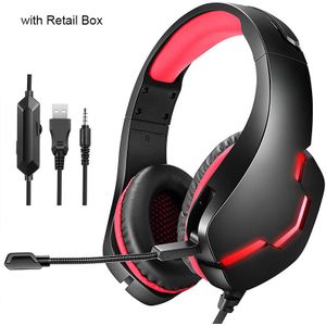 Bedrade Game Headset Hoofdtelefoon Rgb Led Licht Stereo Oortelefoon Gaming Headset Met Microfoon Voor PS4 Xboxone Pc