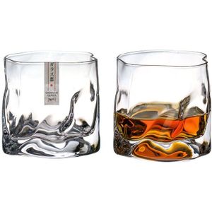 Chamvin Edo Cut Cup Japanse Whisky Glas Wijn Cocktail Bril Crumple Papier Bar Rock Cup Met Houten Doos