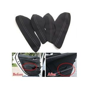 Voor 10th 16-20 Honda Civic Auto Cover Deur Armsteun Oppervlak Shell Decor Zwart Lederen