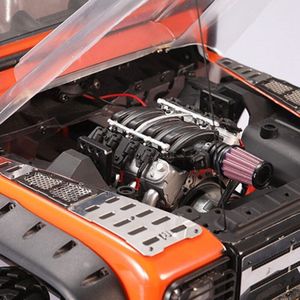 V8 6.2L Simulatie Motorkap Radiator Motor Ventilator Voor 1/10 Schaal Trx4 Jeep Land Rover D90/110/130 Rc Auto onderdelen