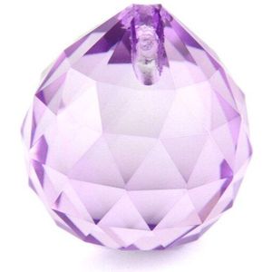 40mm 10 pcs Lila Feng Shui Facet Decorating Crystal Ball (Lila) kristallen Kroonluchter Facet Prisma Bal Glas Kroonluchter Onderdelen