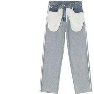 Mannen Reverse Casual Rechte Jeans Broek Mannelijke Japan Korea Stijl Streetwear Hip Hop Vintage Mode Denim Broek