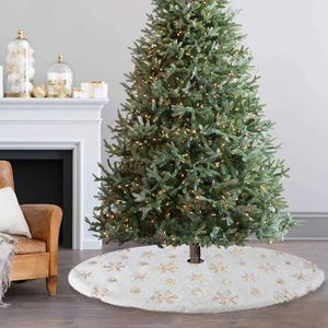 Goud Zilver Sneeuwvlok Kerstboom Rok Festival Decors Supplies Gebruik Tapijt Vrolijk Kerstmis Nieuwjaar Home Decor Kleine Bomen