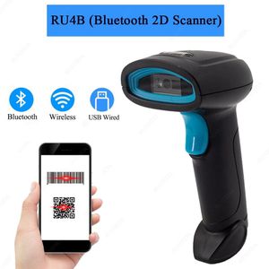 1D 2D Draadloze Bar Code Scanner Bluetooth Draagbare Lezer 2d Bedrade Qr Code Scanner Handheld Bar Reader Leitor De Codigo de Barra