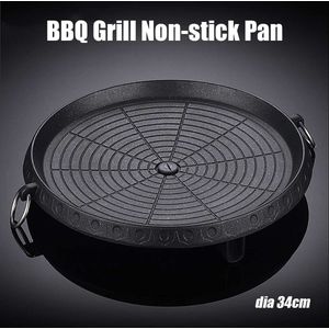Koreaanse Outdoor Barbecue Grill Non-stick Bbq Ronde Pan Grills Gereinigd Aluminium Draagbare Gasfornuis Kookgerei Accessoires