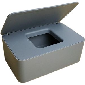 Effen Kleur Rechthoekige Servet Opbergdoos Tissue Dispenser Voor Badkamer Keuken En Kantoor (Zwart/Wit/Roze/grijs)
