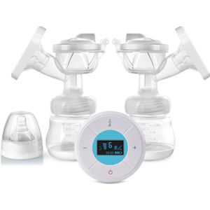 Elektrische Dubbele Borstkolf Kit Met 2 Melk Flessen Baby Borstvoeding Assistent