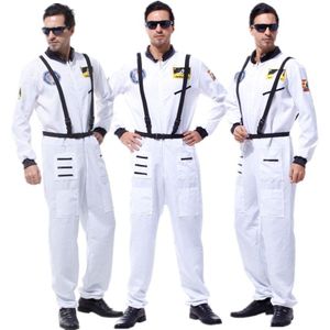 Wit Volwassen Astronaut Kostuum Voor Man Kerst Carnaval Halloween Maskerade Cos Fancy Dress Piloot Luchtmacht Cosplay Kleding