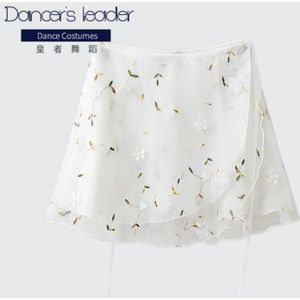 Ballet Tutu Vrouwen Kant Een Stuk Rok Volwassen Dubbele Laag 3D Drie-Dimensionale Geborduurde Bloem Tutu