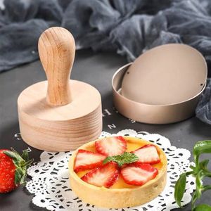 Franse Dessert Taartvorm Met Druk Tool Ronde Vorm Kleine Cake Gebak Mold Fruit Pie Mould