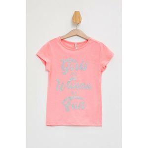 DeFacto Zomer BabyGirl O-hals Korte Mouw Kids Comfort Brief Print T-shirt Meisjes Casual Mooie Roze Tops -M2952A619HS