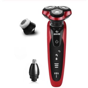 4D Rotary Mannelijke Elektrische Scheerapparaat Nat Droog Scheermes Voor Mannen Usb Oplaadbare Baard Scheren Machine Neus Tondeuse Cleaner