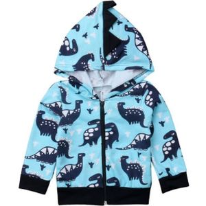 UK Verkoper Peuter Kids Baby Jongens 1 T-6 T Dinosaurus Hooded Warm Sweatshirt Hoodies btghrr