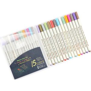 10/12/15/20/30 Kleuren Metallic Micron Pen Gedetailleerde Metalen Verf Maker Diy Album