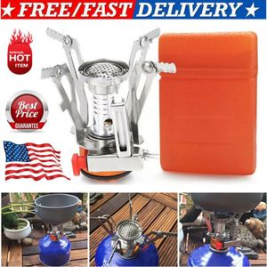 Folding Portable Gas-Burner Fishing Outdoor Cooking Camping Picnic Cook Stove US