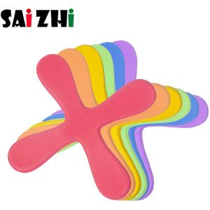 Saizhi 1Pcs Kleuren Eva Boomerang Outdoor Fun Sport Outdoor Park Speciale Fying Speelgoed Vliegende Schijf Fying Schotel Effen Kleur