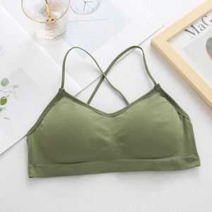 Holle Schoonheid Terug Yoga Beha Voor Vrouwen Ademend Gewatteerde Sportbeha Naadloze Draadloze Sport Ondergoed Dunne Strap Crop Top Beha