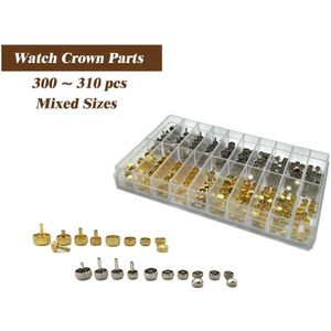 Niet-waterdichte Crown Horloge Deel Vervanging Diverse Gold Zilveren Koepel Platte Kop Horloge Accessoires Reparatie Tool Kit Voor Horlogemaker