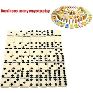 28 Pcs Dot Dubbele Zes Schaakspel Voor Kids Domino Set Klassieke Speelgoed Met Doos Reizen Draagbare Entertainment Grappig traditionele