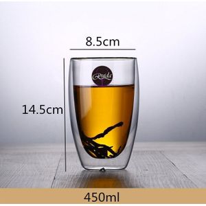 Hittebestendige Double Wall Mok Bier Espresso Cup Set, handgemaakte Bier Mok Thee Glas Whisky Glas Tuimelaars Whisky Glas