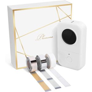 Phomemo D30 5Pcs D30 Mini Inktloze Label Printer Bundel Draadloze Label Printer Draagbare Pocket Label Printer Bluetooth-Compatibel