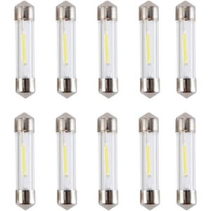 10 Pcs Led Festoen Dome 36Mm 31Mm 41Mm C5W Led Interieur Auto Gloeilampen Koud Wit Lezen kentekenverlichting 12V Led Lamp