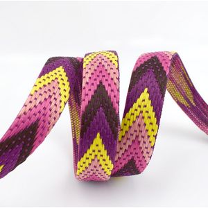 8Meter Polyester Jacquard Omboordsels 22Mm Rugzak Huisdier Strap Webbing Label Lint Naaien Tape Biais Kleding Accessoires