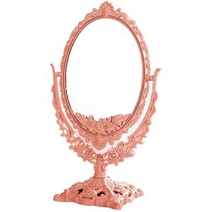 Europese Retro Make-Up Spiegel Bloemen Ovale Ronde Houvast Spiegel Prinses Elegante Make-Up Beauty Tool Voor Meisjes Vrouwen