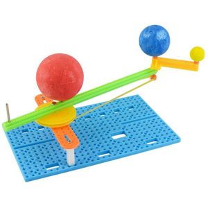 DIY Wetenschap Kleine Gizmo Eenvoudige Zon Aarde Maan Model Voor Kinderen Hademade Puzzel Gemonteerd Speelgoed Creatieve Natuurkunde Onderwijs Middelen