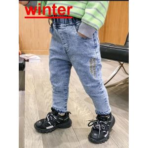 Winter Warm Jongen Jeans Mode Kinderkleding Kids Plus Fluwelen Denim Broek Kinderen Verdikte Broek