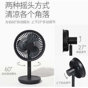 Xiaomi Desktop Fan 60 Graden Hoofd Schudden Hoogte Wind Speed Verstelbare 4000Mah Type-C Laste Licht Draagbare Ventilator solove Maken