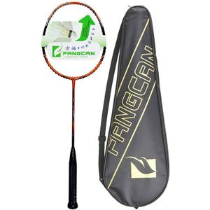 Fangcan K15 Head Heavy Carbon Fiber Badminton Racket Oranje Met Bag Speed Racket Voor Power Speler