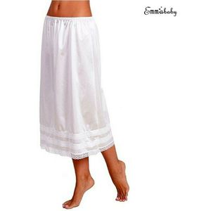 Mode Womens Lace Onderrok Smooth Rok Petticoat Onder Jurk Lange Rok Veiligheid Rok Oversize