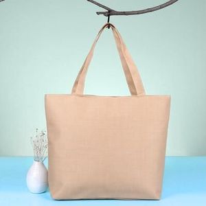 Zwart en Wit DIY vrouwen tote canvas boodschappentas met rits