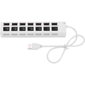 Usb Hub 7 Port Usb 2.0 Hub Splitter Met Aan/Uit Schakelaar Multi Usb Hab Hoge Snelheid 5Gbps voor Pc Computer Accessoires
