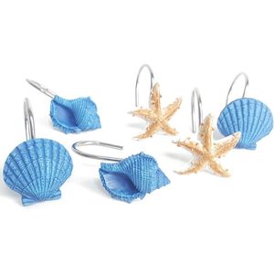 12 Pcs Seashell Conch Douchegordijn Haken Voor Thuis Badkamer Decor Dag