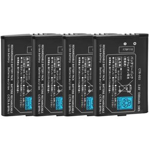 4 Stuks 3.7V 1300Mah CTR-003 Vervangende Batterij Pack Voor Nintendo Schakelaar Pro Draadloze Controller 3DS Oplaadbare Batterijen