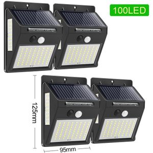 Led Solar Wandlamp Super Heldere Met Pir Motion Sensor Lamp IP65 Waterdicht 100 144LED Outdoor Verlichting Voor Tuin Decoratie