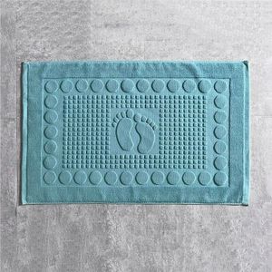 100% Katoen Badmat Ant-Slip Voeten Handdoek Bamboe Graan Hotel Badkamer Tapijtingang Deurmat Absorberende Wc Vloermatten tapis