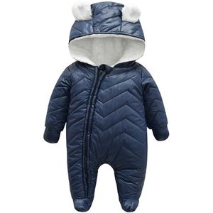 Baby Meisje Jongen Kleding Romper Pasgeboren Baby Dikke Winter Wol Lange Mouw Ruches Romper Jumpsuit Speelpakje Outfits