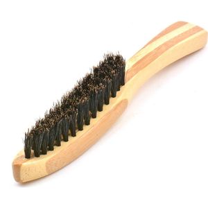 Gezicht Massage Gezicht Haar Reiniging Baard Borstel Varkenshaar Voor Mannen Snor Scheren Kam Beuken Lange Handvat