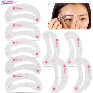 Wenkbrauw Stencils Grooming Kit 9Pcs 9 Styles Make Eyeliner Modellen Shaper Set Shaper Template Tool Cosmetica Accessoires