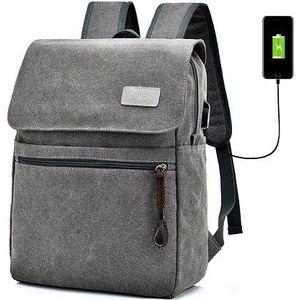 Mannen Canvas Rugzakken USB Opladen Tassen Grote Capaciteit Mannen Reizen Rugzakken Preppy Stijl mannen Schooltassen Zachte Mannelijke Rugzakken