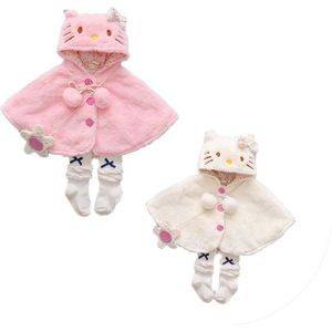 Peuter Baby Meisjes Kat Hooded Cloak Poncho Jas Uitloper Kinderen Warme Jas