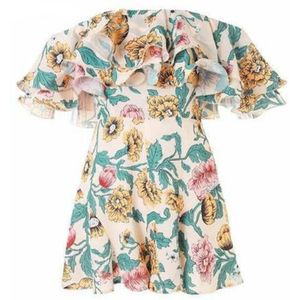 Boho Bloemen Playsuit Vrouwen Zomer Off Shoulder Ruffle Bodycon Jumpsuit Romper Beach Casual Shorts Party Broek