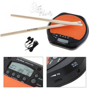 Digitale Elektrische Drum Pad Training Praktijk Metronoom Met Twee Maple Wood Drumstokken 5A Drumsticks Drum Pad