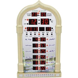 Led Digitale Home Decor Azan Klok Moskee Ramadan Moslim Gebed Islamitische Muziek Spelen Tijd Herinneren Kalender Muur Tafel