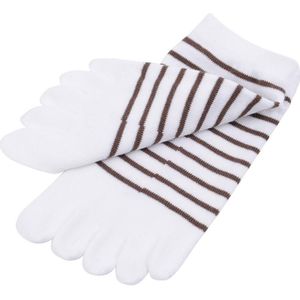 Vrouwen Teen Sokken Toevallige Katoen Streep Vijf Vinger Low Cut Sokken 5 Vingers Leuke Streep Aparte Tenen Sokken mode