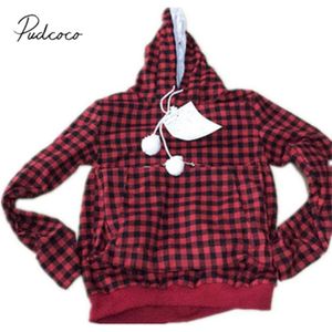 Vrouwen Hoodie Grote Pocket Pet Hond Kat Kangoeroe Houder Carrier Jas Pouch Tops Gecontroleerd Moederschap Warm hoodie